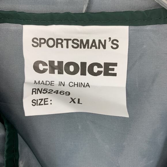 Vintage 1990's Sportsman's Choice Sz XL Longline Green Seam Sealed Raincoat Hood - Picture 4 of 7